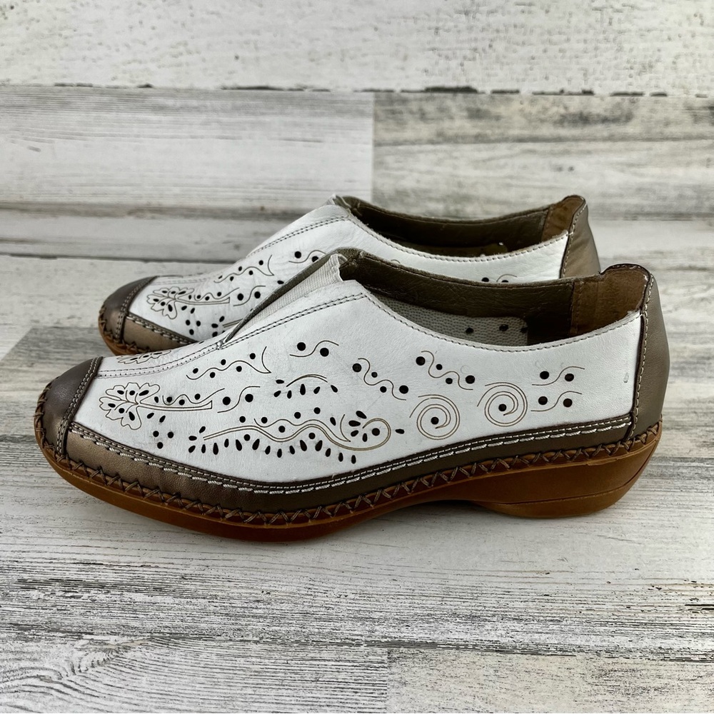 REMONTE White Bronze Leather Shoes 7
